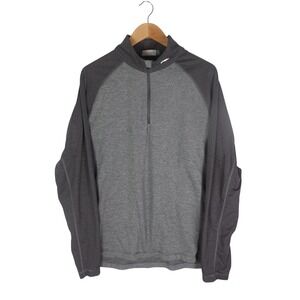 Kjus Mens Curve Half-Zip Pullover Grey Regular Fit Size 2XL Golf Performance